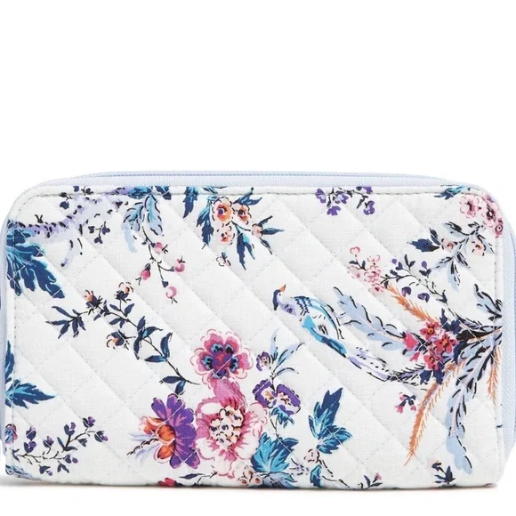 Vera Bradley Pink‎ and Blue Wallet with Floral Design - Picture 2 of 10